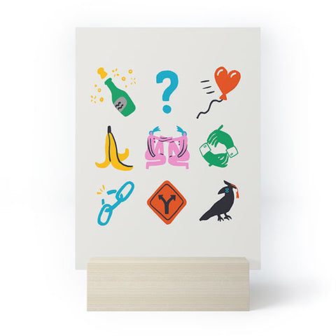 Aley Wild Gemini Emoji Mini Art Print