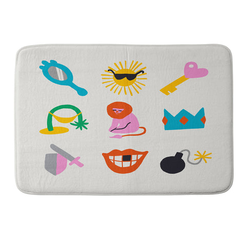 Aley Wild Leo Emoji Memory Foam Bath Mat