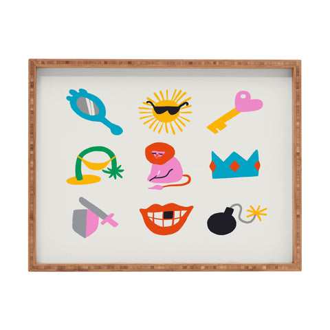 Aley Wild Leo Emoji Rectangular Tray