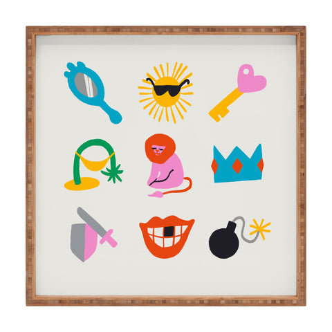 Aley Wild Leo Emoji Square Tray