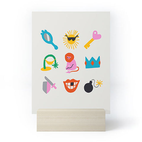Aley Wild Leo Emoji Mini Art Print