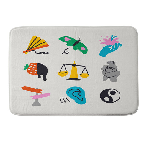 Aley Wild Libra Emoji Memory Foam Bath Mat