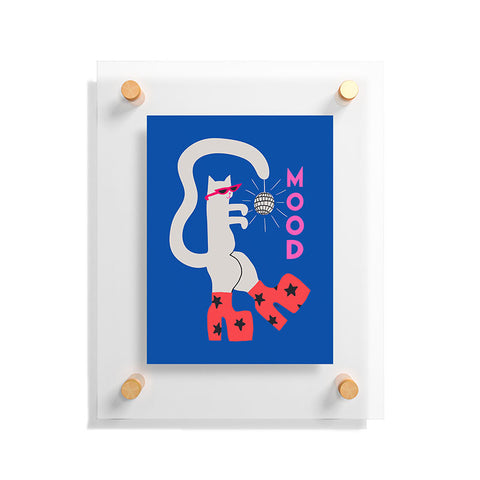 Aley Wild Mood Cat Floating Acrylic Print