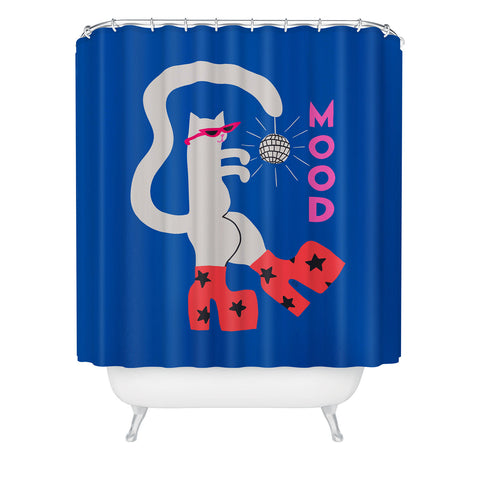 Aley Wild Mood Cat Shower Curtain