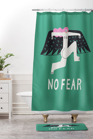 Aley Wild No Fear I Shower Curtain And Mat