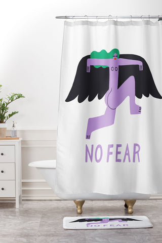 Aley Wild No Fear Shower Curtain And Mat