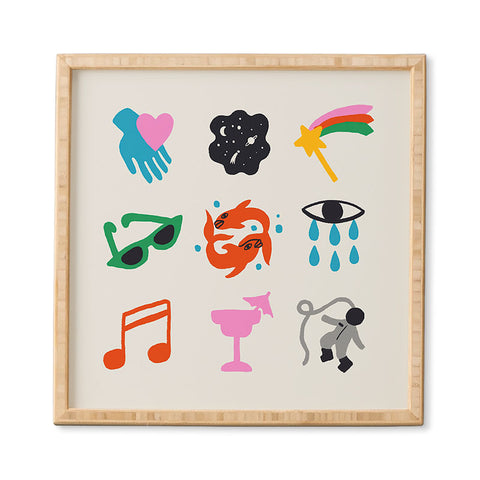 Aley Wild Pisces Emoji Framed Wall Art