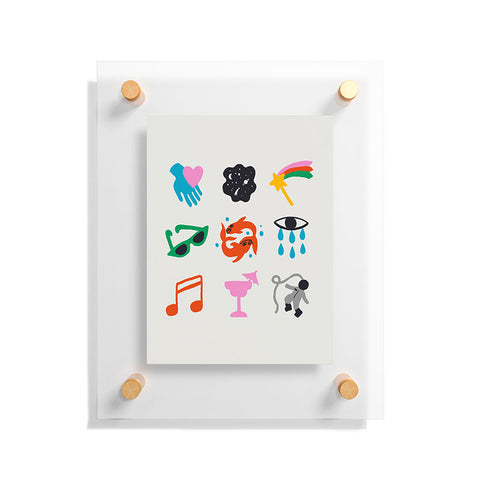 Aley Wild Pisces Emoji Floating Acrylic Print