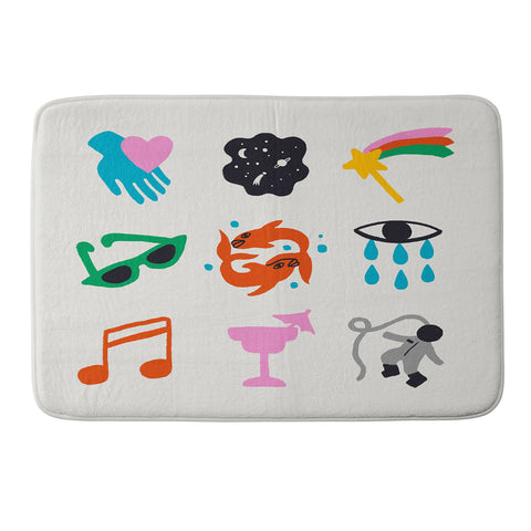 Aley Wild Pisces Emoji Memory Foam Bath Mat