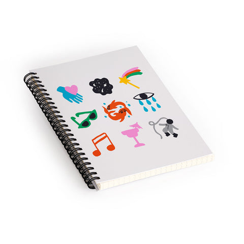 Aley Wild Pisces Emoji Spiral Notebook