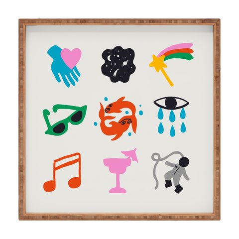 Aley Wild Pisces Emoji Square Tray