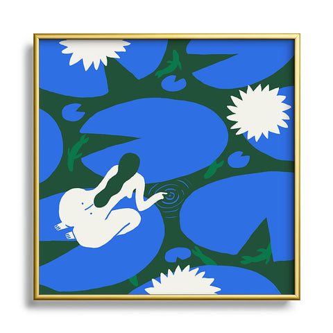 Aley Wild Ponder Wonder Square Metal Framed Art Print