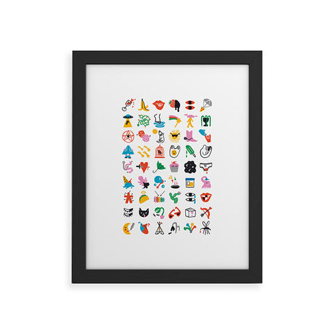 Aley Wild Relevant Symbols Framed Art Print