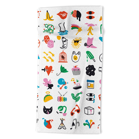 Aley Wild Relevant Symbols Beach Towel