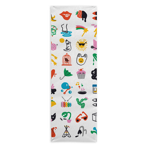 Aley Wild Relevant Symbols Yoga Towel