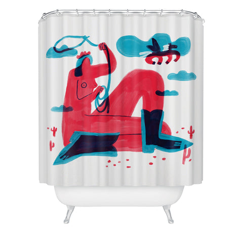 Aley Wild Runaway Pegasus Shower Curtain