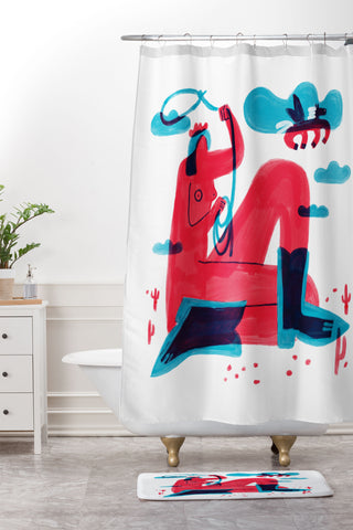Aley Wild Runaway Pegasus Shower Curtain And Mat
