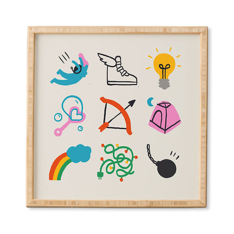 Aley Wild Sagittarius Emoji Framed Wall Art