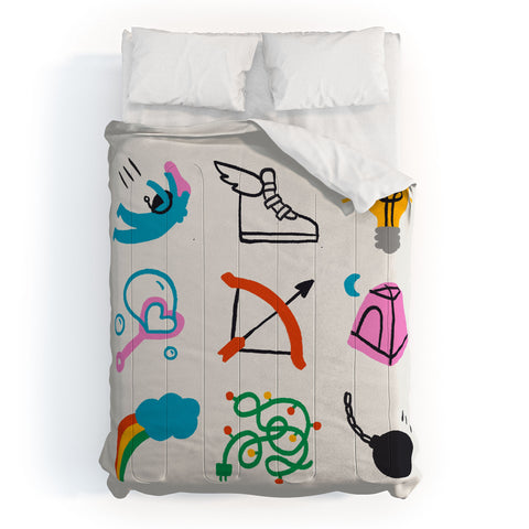 Aley Wild Sagittarius Emoji Comforter