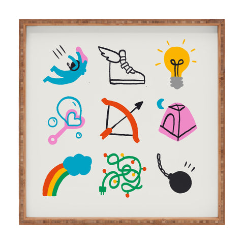 Aley Wild Sagittarius Emoji Square Tray