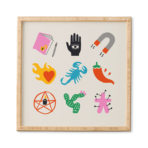 Aley Wild Scorpio Emoji Framed Wall Art