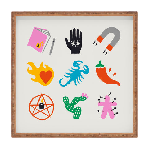 Aley Wild Scorpio Emoji Square Tray