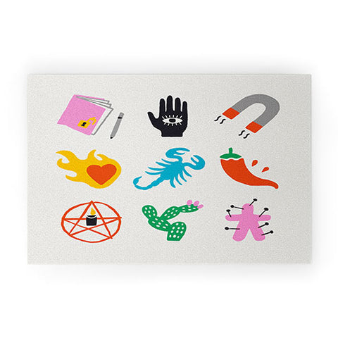 Aley Wild Scorpio Emoji Welcome Mat