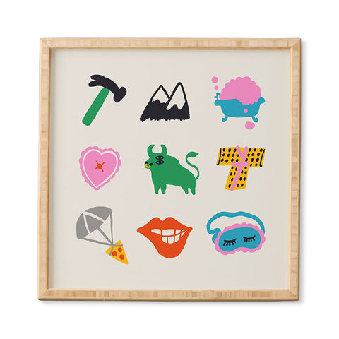 Aley Wild Taurus Emoji Framed Wall Art
