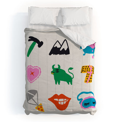 Aley Wild Taurus Emoji Comforter