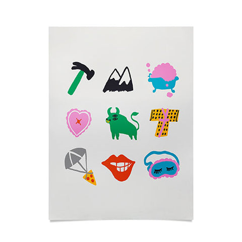 Aley Wild Taurus Emoji Poster