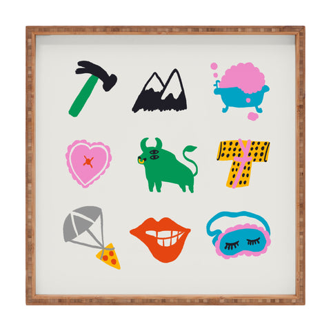Aley Wild Taurus Emoji Square Tray