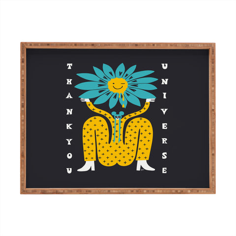 Aley Wild Thank You Universe Rectangular Tray