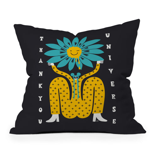 Aley Wild Thank You Universe Throw Pillow
