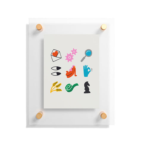 Aley Wild Virgo Emoji Floating Acrylic Print