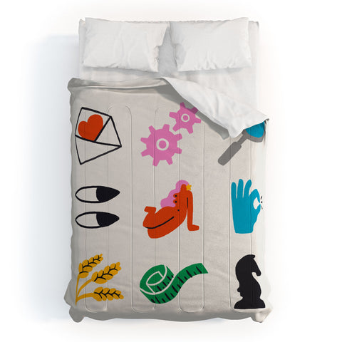 Aley Wild Virgo Emoji Comforter