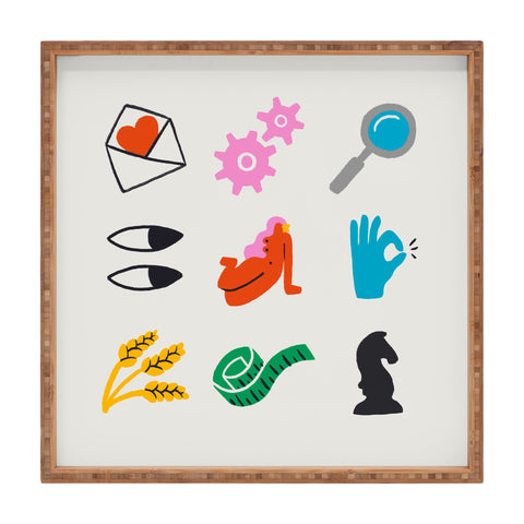 Aley Wild Virgo Emoji Square Tray