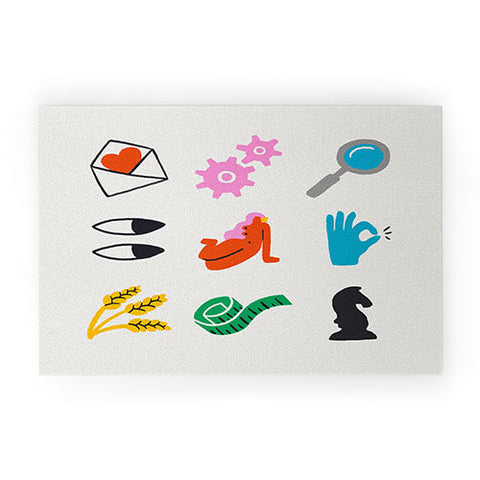 Aley Wild Virgo Emoji Welcome Mat