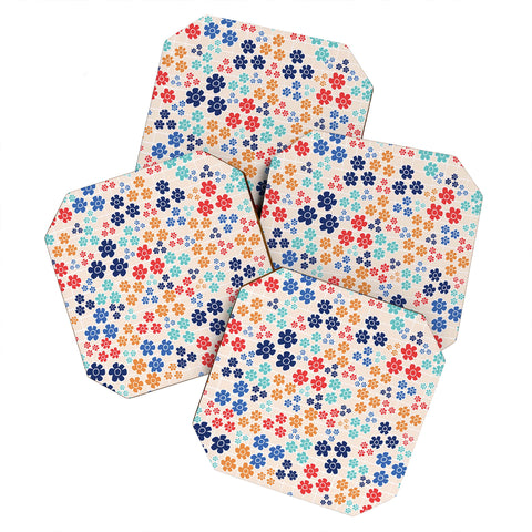 Ali Benyon Bed Of Flowers Coaster Set