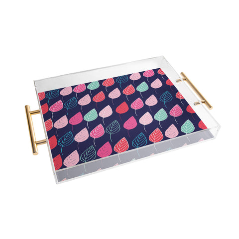 Ali Benyon Happy Leaves Acrylic Tray