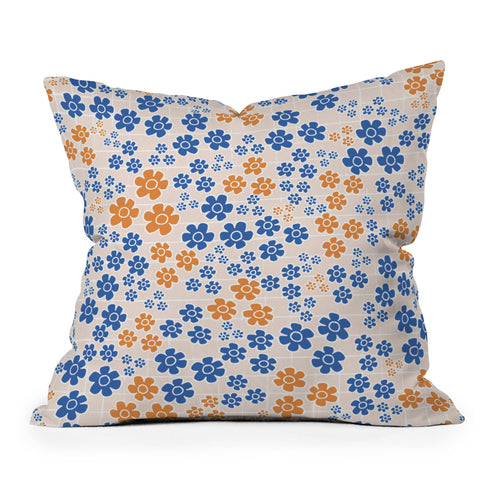 Ali Benyon Pixie Blue Outdoor Throw Pillow