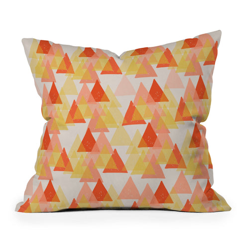 Ali Benyon Retro Geo Outdoor Throw Pillow