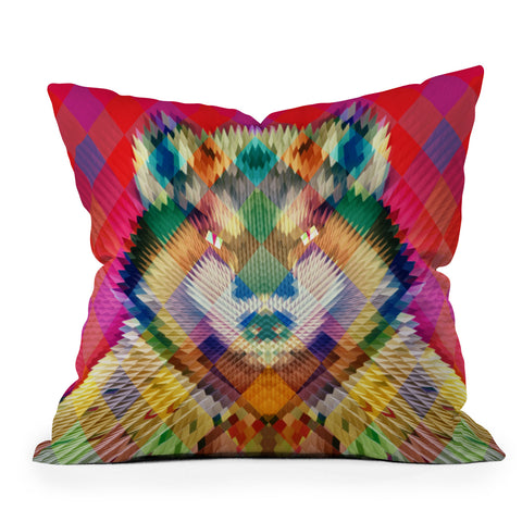 Ali Gulec Corporate Wolf Outdoor Throw Pillow