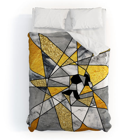 Ali Gulec Fragment Skull Duvet Cover