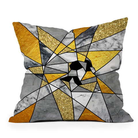 Ali Gulec Fragment Skull Outdoor Throw Pillow
