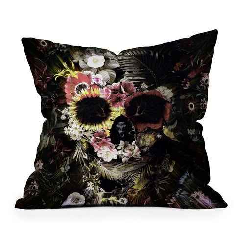 Ali Gulec Garden Skull Outdoor Throw Pillow