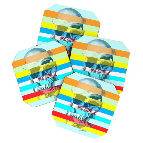 Ali Gulec Glitch Skull Coaster Set