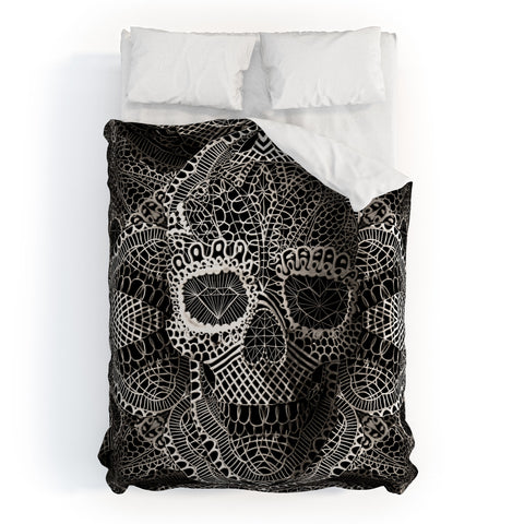 Ali Gulec Lace Skull Duvet Cover