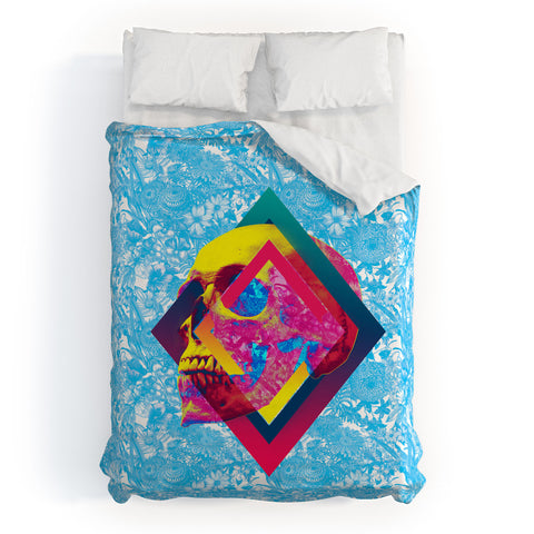 Ali Gulec Lifeful Skull Duvet Cover