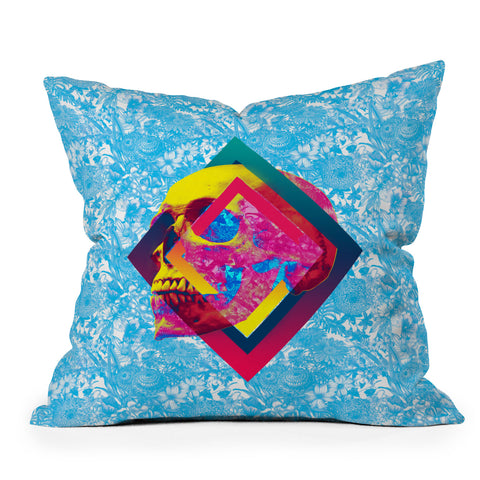 Ali Gulec Lifeful Skull Outdoor Throw Pillow