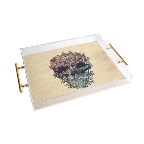 Ali Gulec Skull Floral Acrylic Tray